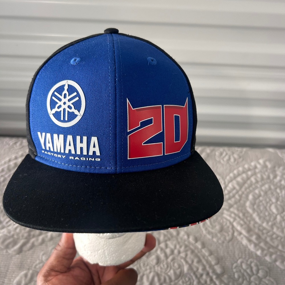 Yamaha Factory Racing Fabio Quartararo 20 El Diablo Snapback Hat Blue Black Mens